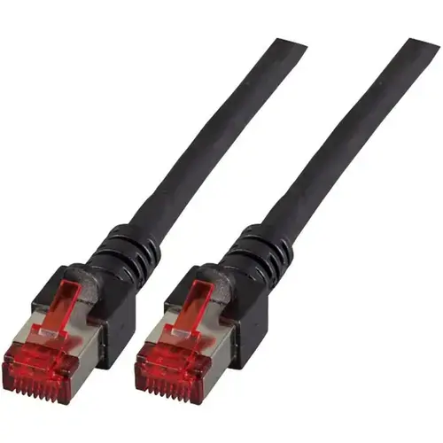 Cablu de retea din fibra optica cu miez de cupru, EFB Elektronik, S/FTP cat6A LSZH 5m, Negru