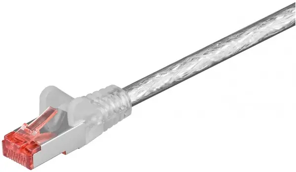Cablu de retea RJ45 CAT 6 S/FTP (PiMF) 1m transparent, Goobay G93547