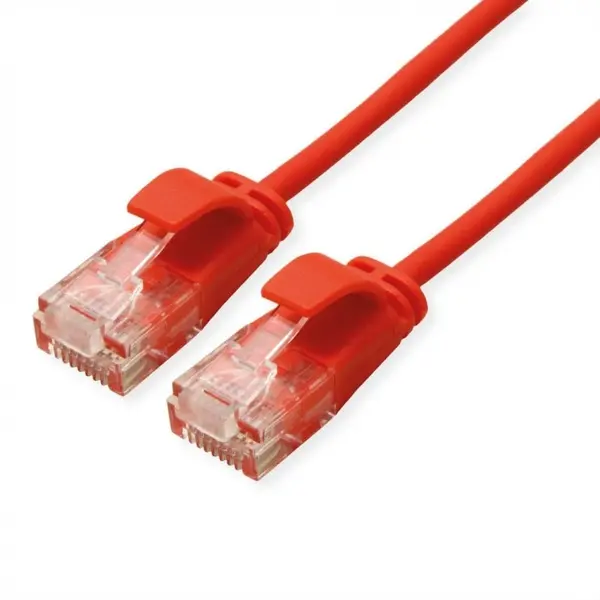 Cablu de retea RJ45 MYCON Slim UTP Cat.6A LSOH 1m Rosu, CON3913