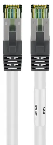 Cablu de retea RJ45 S/FTP CAT 8.1 cu mufe CAT 6A 20m Alb, Goobay G55131