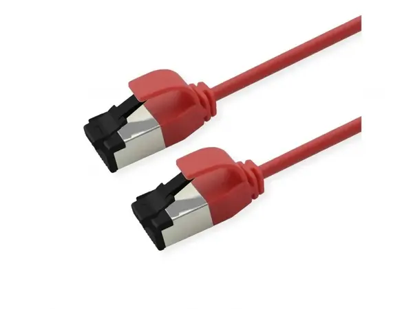 Cablu de retea RJ45 Slim U/FTP Cat. 8.1 (Class I) LSOH 1m Rosu, Roline 21.15.3223