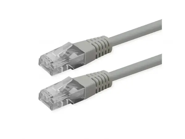Cablu de retea RJ45 UTP Cat.6 (Class E) PoE 0.3m Gri, Roline 21.51.1510