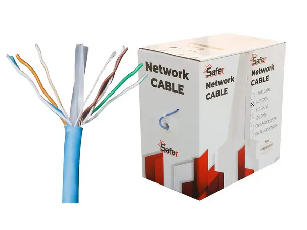 Cablu de retea UTP Cat6e, cupru, 305 metri, Safer SAF-UTP1LN6E-UE-305M-CU