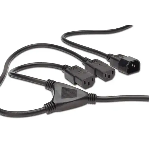Cablu despartitor Assmann pentru cablu de alimentare, C14 - 2x C13 1,7 m negru AK-440400-017-S