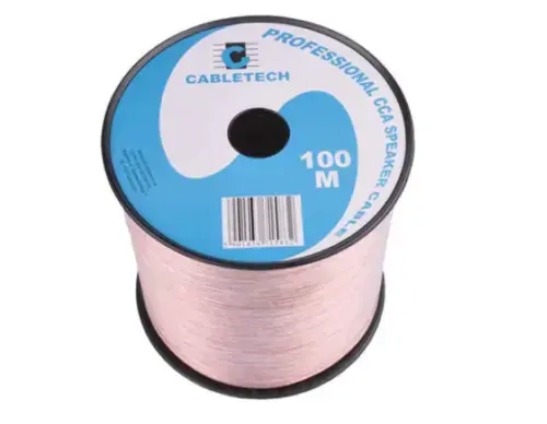 Cablu difuzor CCA 2x0.75mm transparent 100m