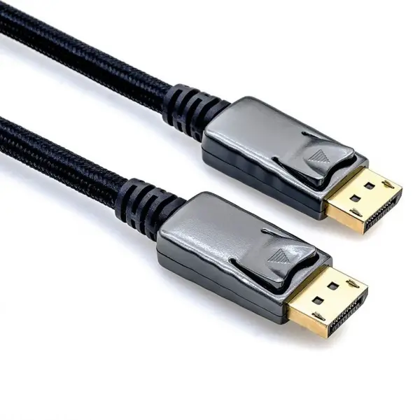 Cablu Displayport 4K60Hz T-T 1m brodat Negru, Roline 11.04.5880*