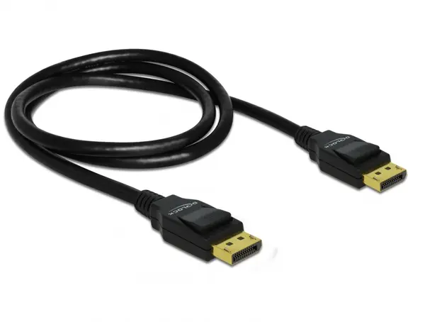 Cablu DisplayPort 4K60Hz T-T ecranat 1m negru, Delock 82423