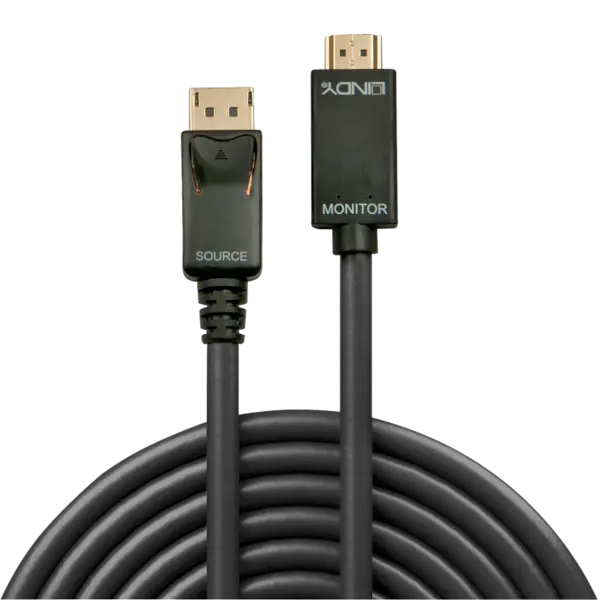 Cablu Displayport la HDMI 4K30Hz 2m T-T Negru, Lindy L36922