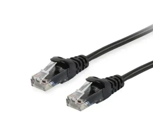 Cablu EQUIP 625450 Cat.6 U/UTP Patch, 1.0m, Negru, 8.34x11.68x1000mm