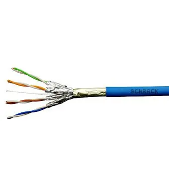 Cablu F/FTP Cat.6A Schrack, 4x2xAWG23/1, 500MHz, LS0H-3, Dca, albastru, tambur 500m, HSKP423HA5