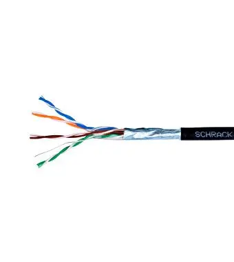 Cablu F/UTP Cat.5e de exterior, 4x2xAWG24, manta PE, negru, rolă 305 m, Schrack HSEKF424E3