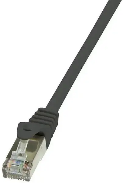 Cablu F/UTP LogiLink CP2023S, Patchcord, CAT.6, 0.5m (Negru)