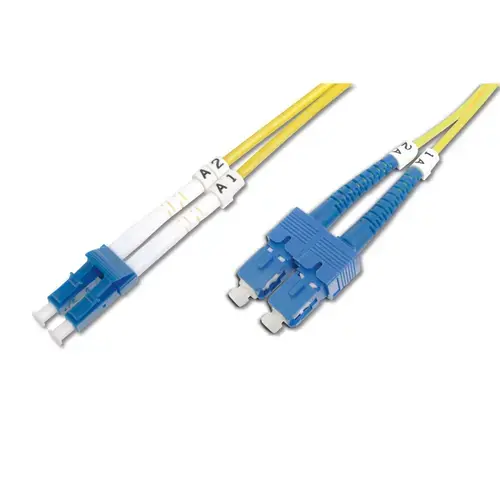 Cablu fibra optica Digitus DK-2932-05, 5 M LC SC I-VH OS2, Galben