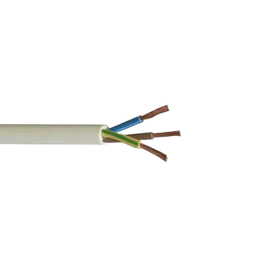 Cablu flexibil de alimentare 3x2,5 mm², 300/500V, manta PVC albă, colac 100m, MYYM