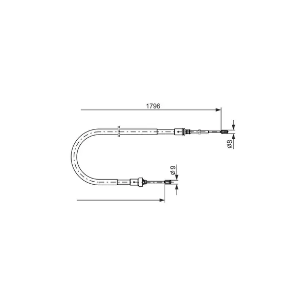 Cablu, frana de parcare BOSCH 1 987 477 235
