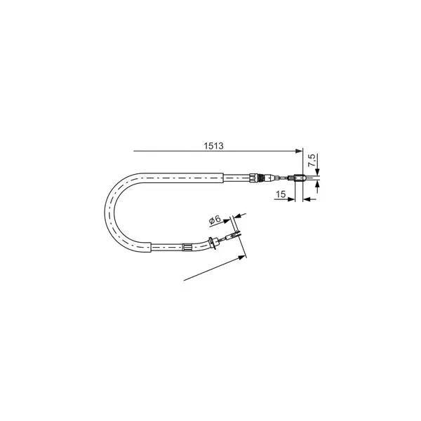 Cablu, frana de parcare BOSCH 1 987 477 852