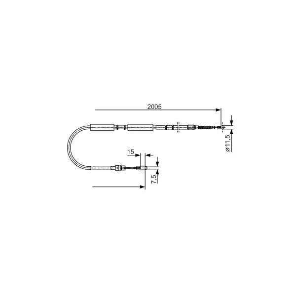 Cablu, frana de parcare BOSCH 1 987 477 923