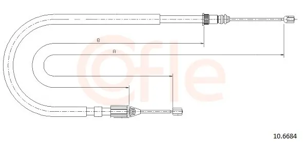 Cablu, frana de parcare COFLE 10.6684