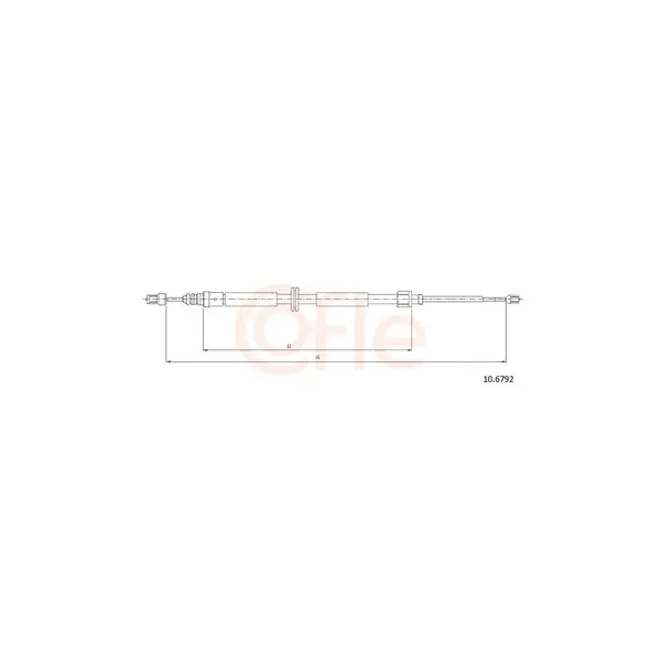 Cablu, frana de parcare COFLE 10.6792
