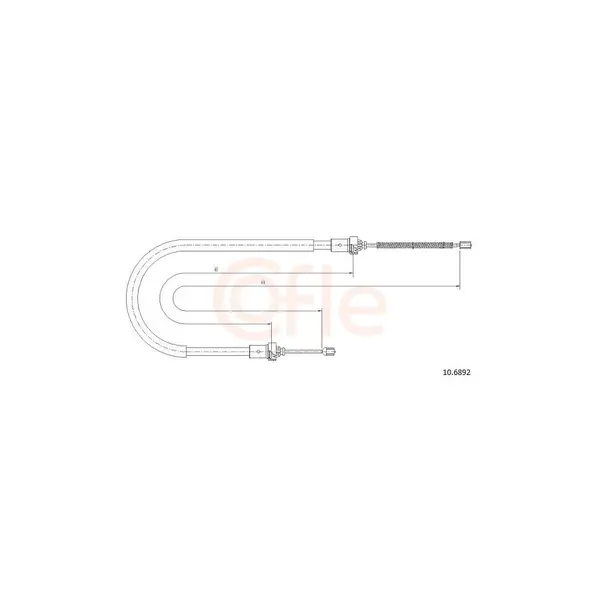 Cablu, frana de parcare COFLE 10.6892