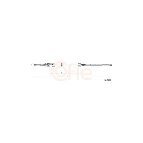 Cablu, frana de parcare COFLE 10.7505