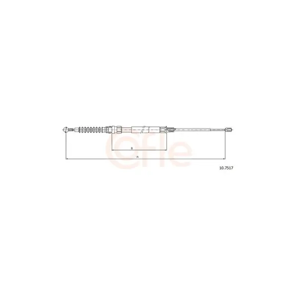 Cablu, frana de parcare COFLE 10.7517