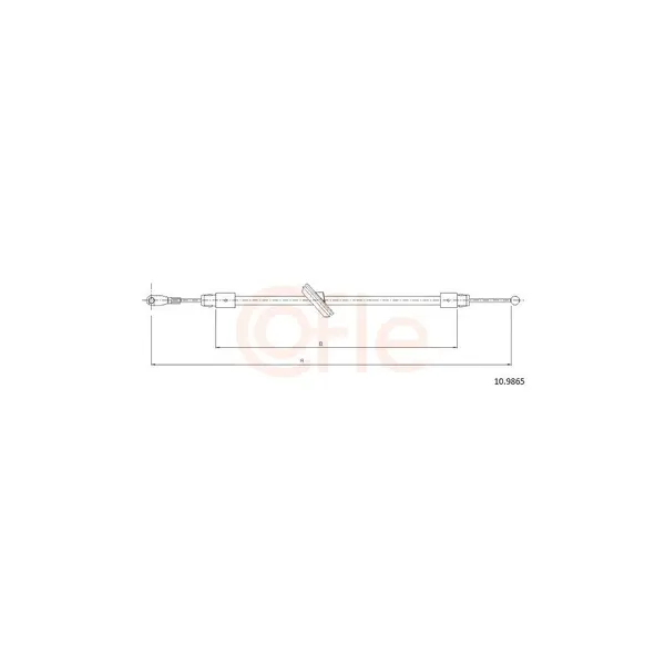 Cablu, frana de parcare COFLE 10.9865