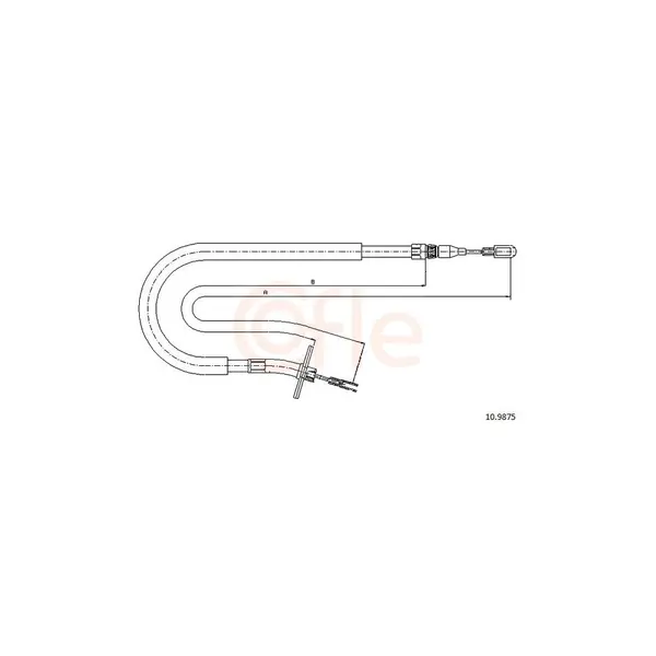 Cablu, frana de parcare COFLE 10.9875