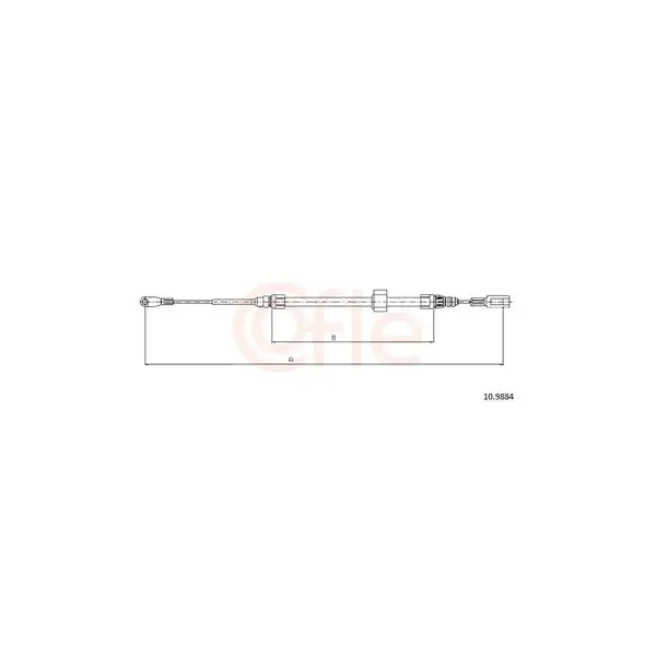 Cablu, frana de parcare COFLE 10.9884