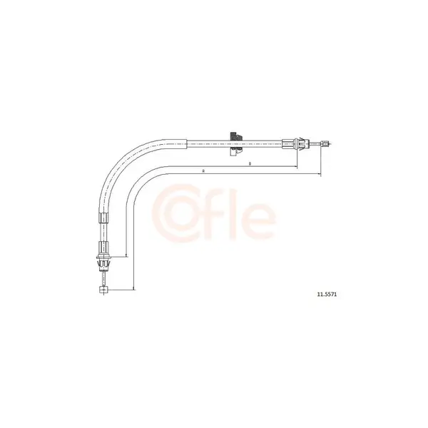 Cablu, frana de parcare COFLE 11.5571