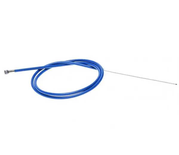 Cablu frana fata cu teaca, pentru biciclete, lungime cablu 1000mm, lungime teaca 850mm, culoare albastru