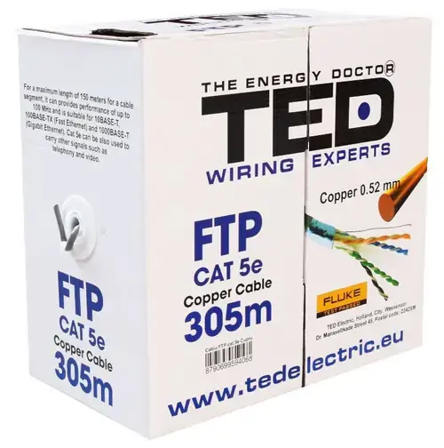 Cablu FTP OEM KAB-TED8, cupru, CAT 5E