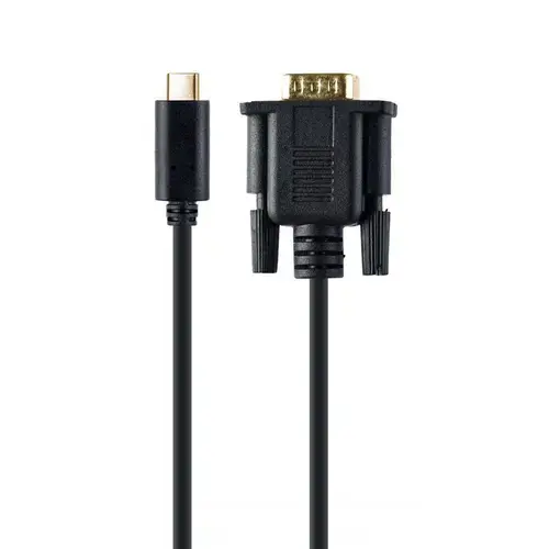 Cablu Gembird A-CM-VGAM-01, USB-C la VGA, 2m (Negru)