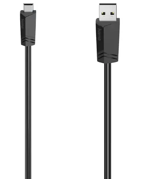 Cablu Hama 200606 USB A - mini USB B, 1.5m (Negru)