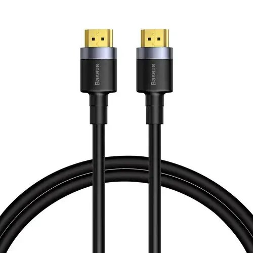 Cablu HDMI Baseus Cafule, HDMI (T) la HDMI (T), rezolutie maxima 4K UHD (3840 x 2160) la 60 Hz, conectori auriti, 2m, Negru
