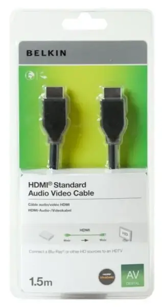 Cablu HDMI Belkin F3Y017BT1.5MBLK, 4K, 1.50 m (Negru)