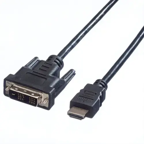 Cablu HDMI la DVI-D T-T, lungime 1.8 m, 18+1 pini, Lanberg CA-HDDV-10CC-0018-BK