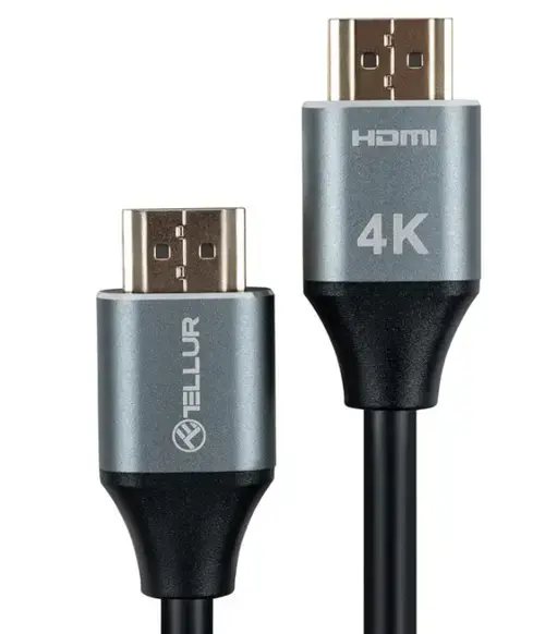 Cablu High Speed HDMI 2.0 Tellur, 4K, 18Gbps, tata-tata, Ethernet, aurit, 1.5m, Negru