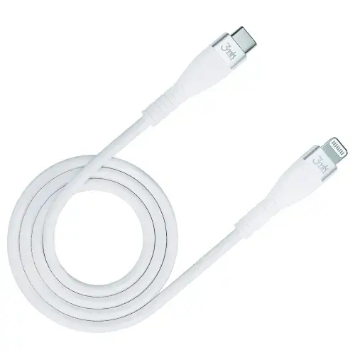 Cablu incarcare 3Mk, Silicon, USB-C, compatibil Apple, 1 m (Alb)