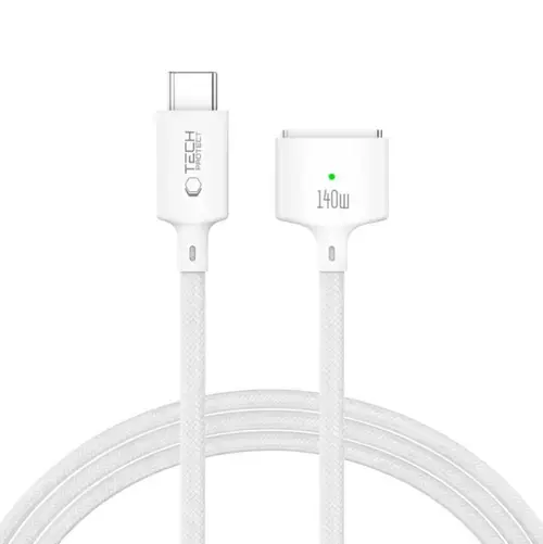 Cablu Incarcare Tech-Protect MMC01 Ultraboost, USB-C - MagSafe 3, 140W, 2m (Alb)