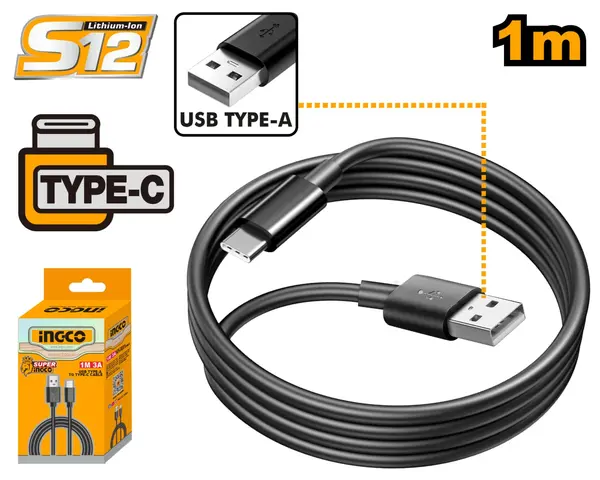 Cablu Incarcare USB-A la USB-C 1m INGCO IUCC01
