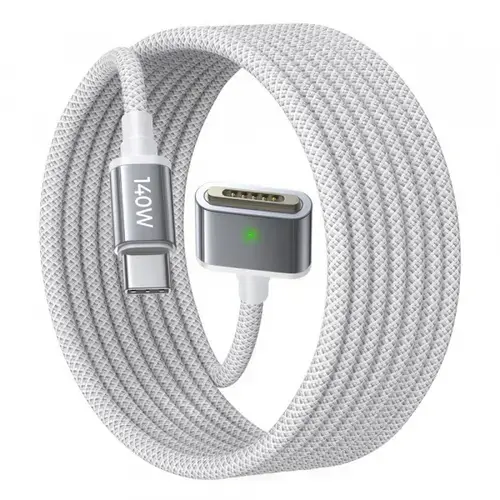 Cablu Incarcare USB-C - MagSafe 3 Lisen YL0123070001, 140W, 2m (Argintiu)