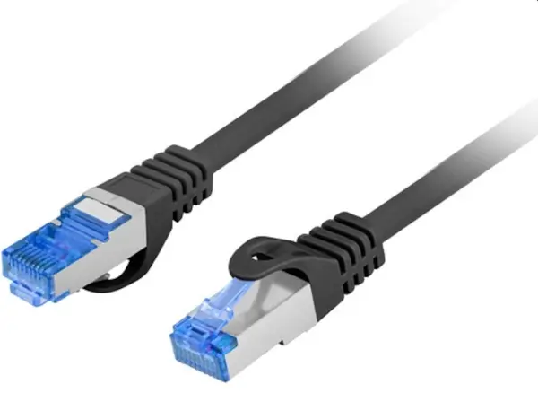 Cablu Lanberg - CAT.6A FTP LSZH, RJ-45/RJ-45, 0.5m, negru