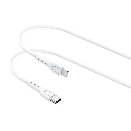 Cablu Lemontti Type-C compatibil cu Lightning, 0.5m, Alb