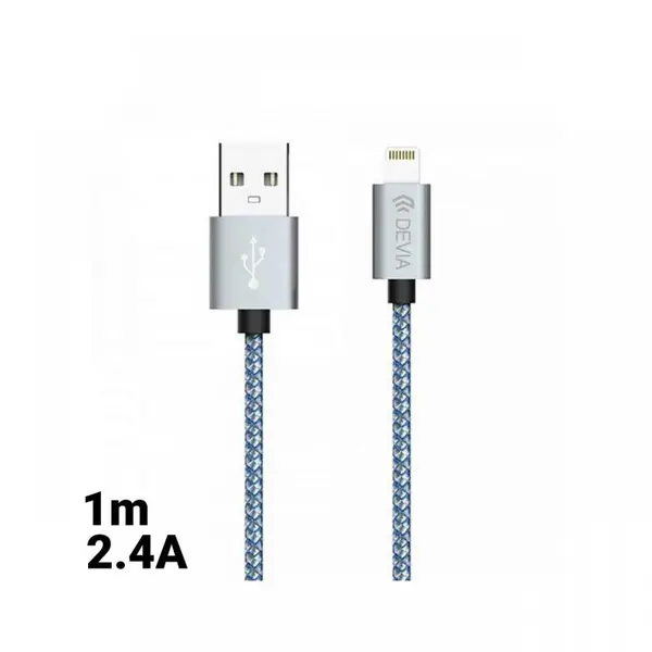 Cablu Lightning Devia Tube Gray