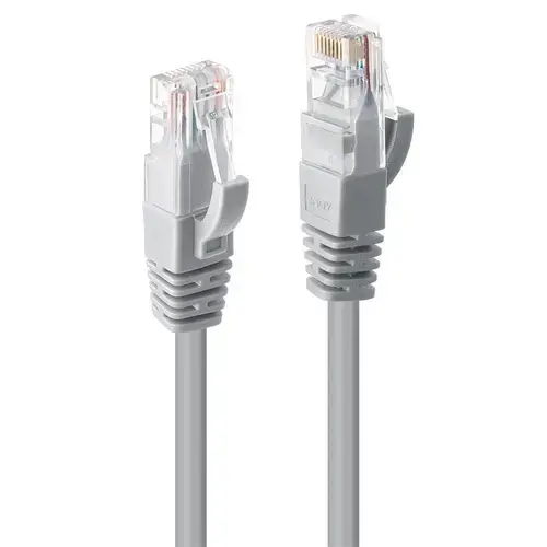 Cablu Lindy 1m Cat.6 U/UTP, Gri