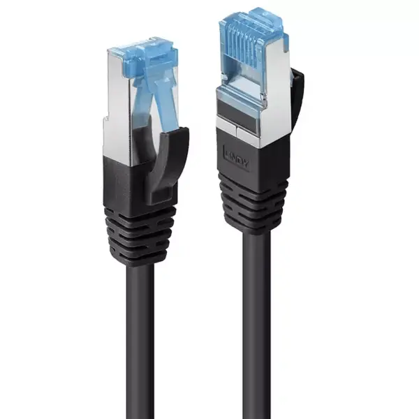 Cablu Lindy 1m Cat.6A S/FTP LSZH, Black Cablu Lindy 1m Cat.6A S/FTP LSZH, Black