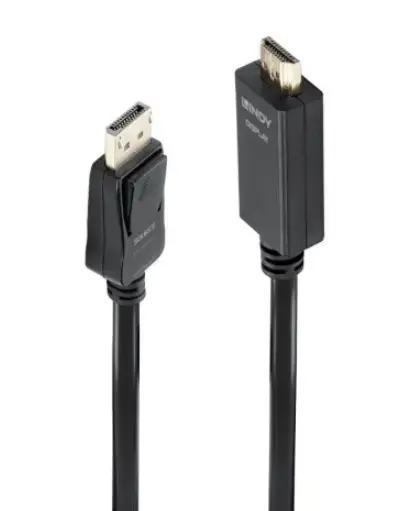 Cablu Lindy LY-36921, DisplayPort - HDMI, 1 m (Negru)