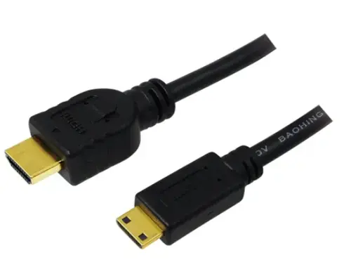 Cablu Logilink CH0021, Mini HDMI - HDMI, 1m (Negru)