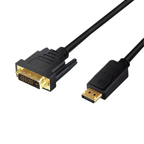 Cablu LOGILINK CV0130, DisplayPort - DVI-D DL, 1m, conectori auriti, Full HD/60Hz (Alb)